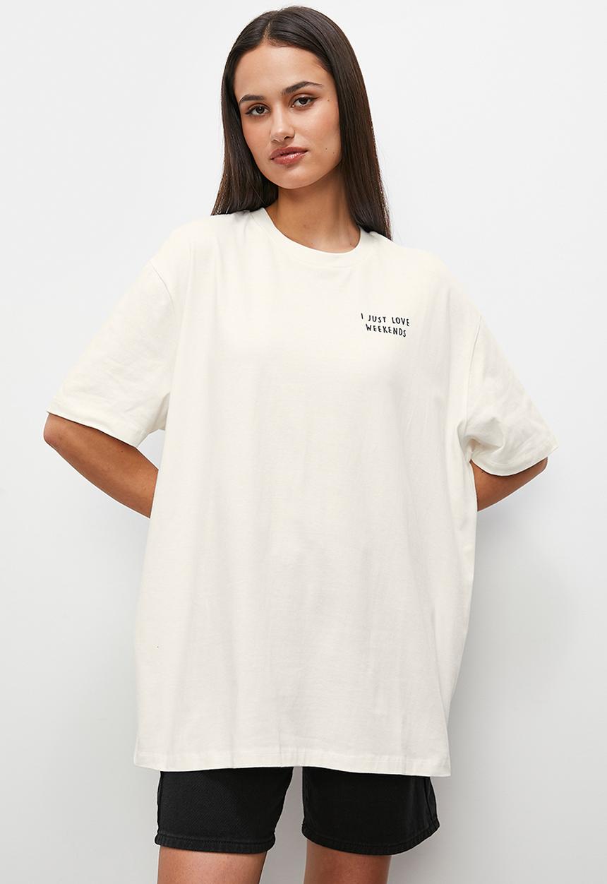 Blake - Love Weekends Tee - white