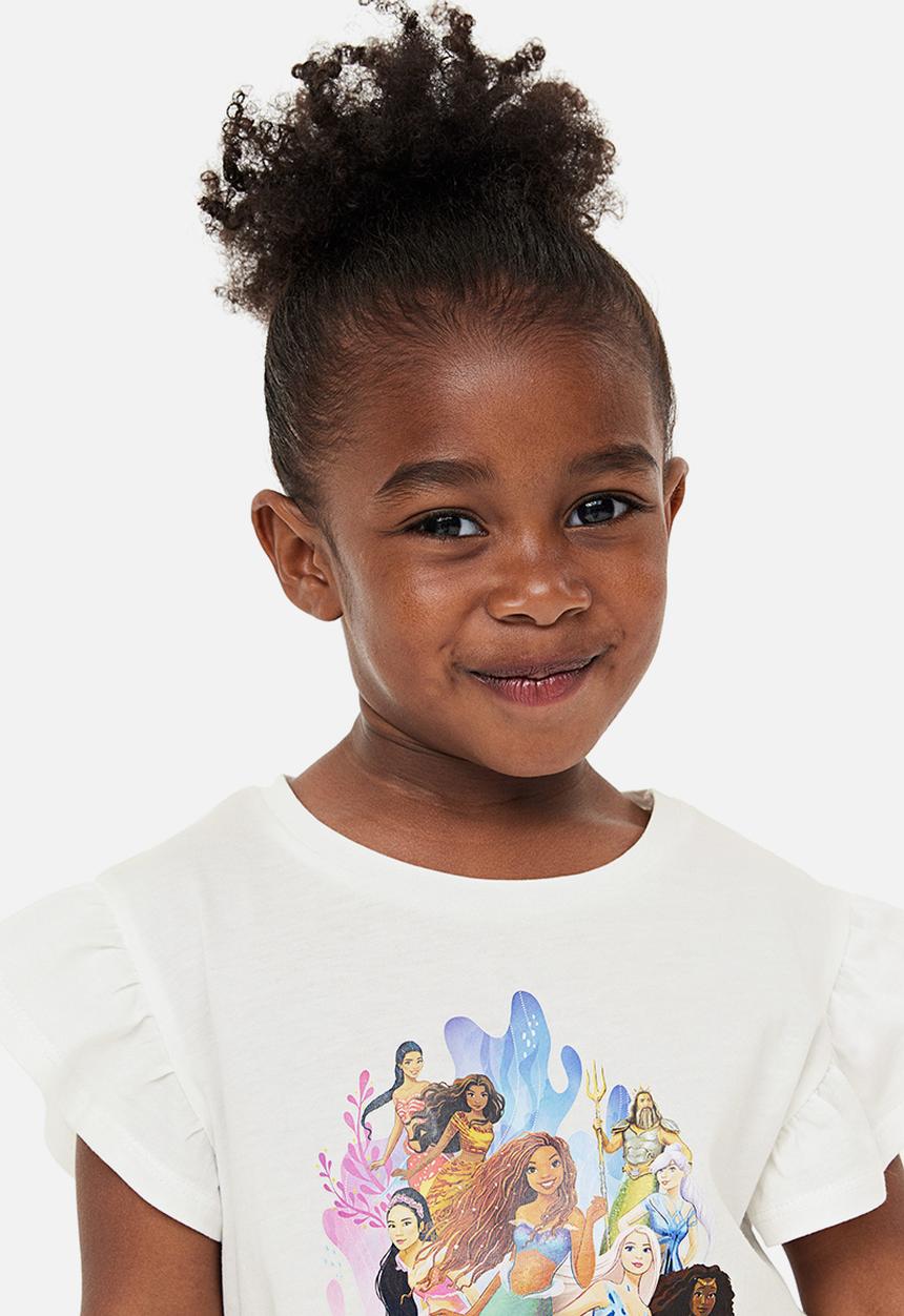 H&M - Printed jersey top - white the little mermaid 