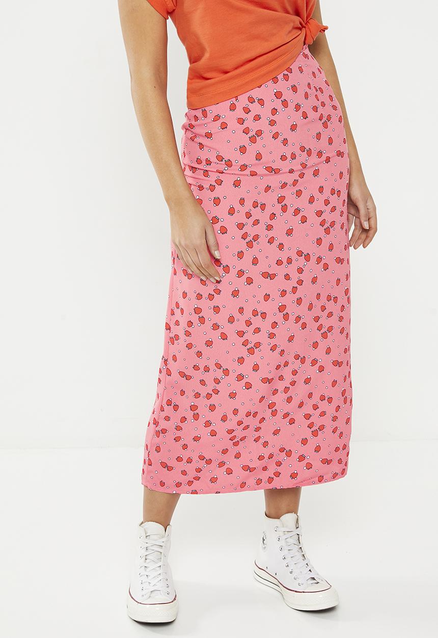 Glamorous - Strawberry print skirt - pink