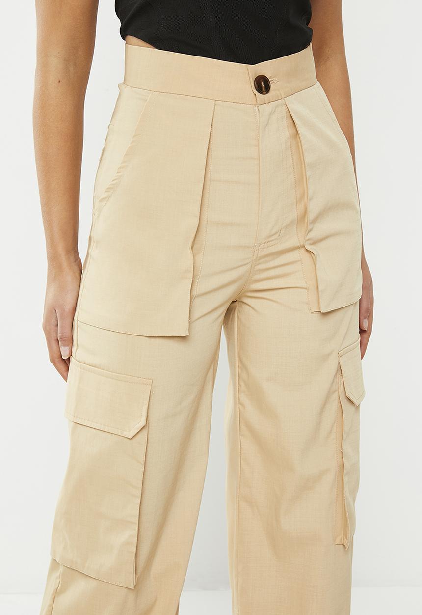 Glamorous - Wide leg acro pants - stone