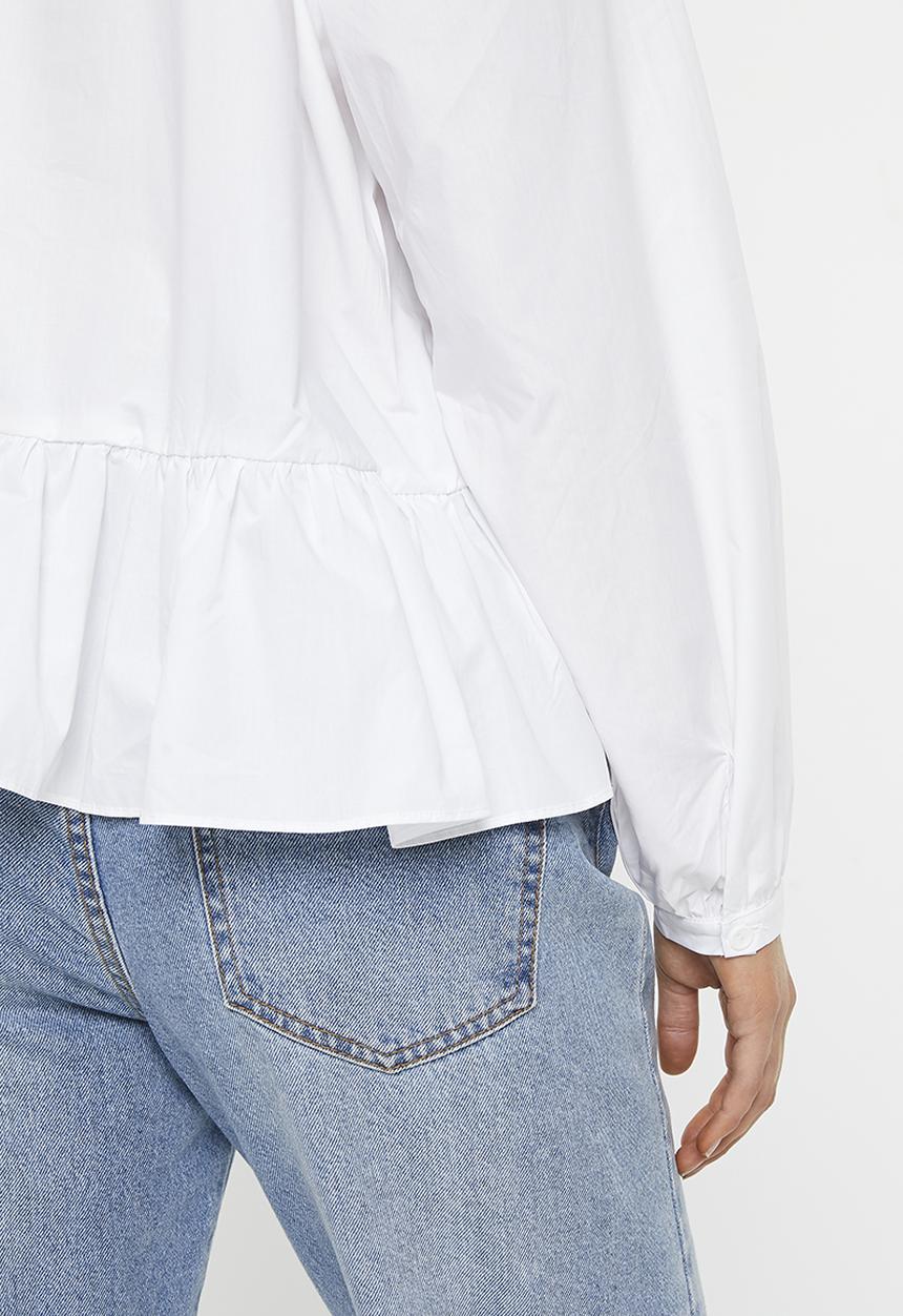 Glamorous - Peplum collared blouse - white