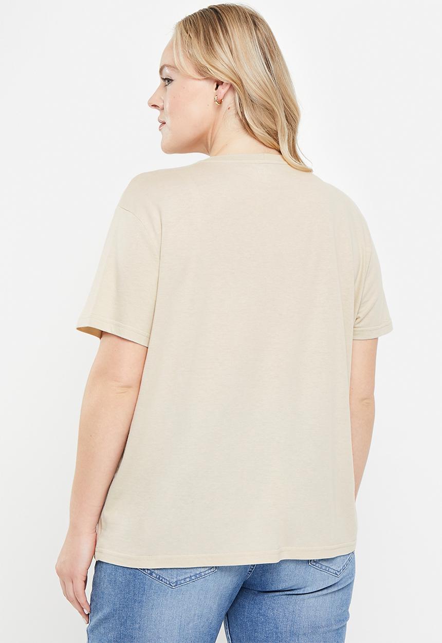 POLO - Plus claire tee - stone