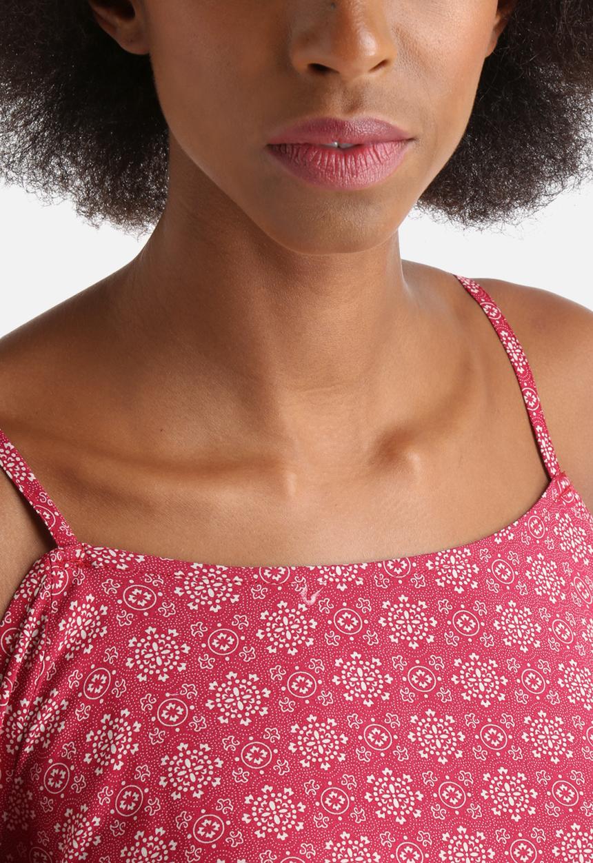 Influence. - Tile Print Rayon Cold Shoulder