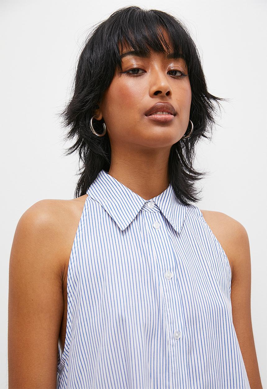 Superbalist - Sleeveless mini t shirt dress - blue stripe