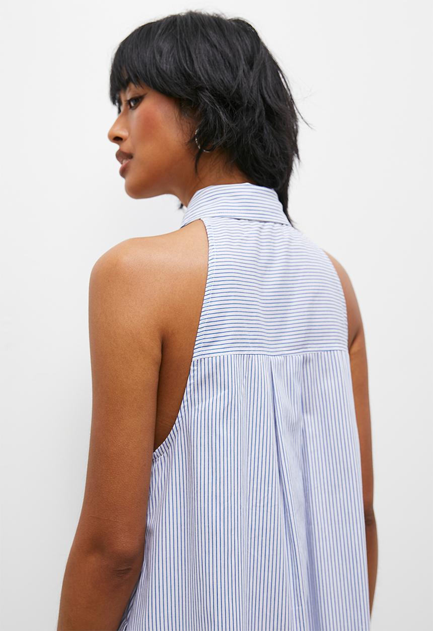 Superbalist - Sleeveless mini t shirt dress - blue stripe