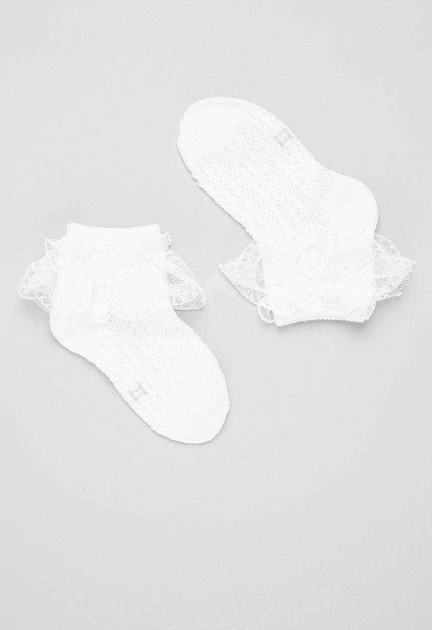 Pop Candy - Frill socks - white