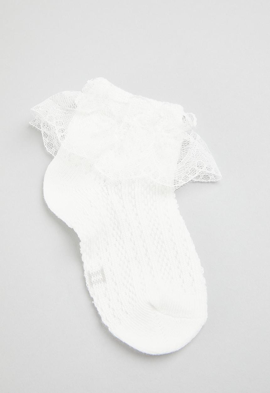 Pop Candy - Frill socks - white