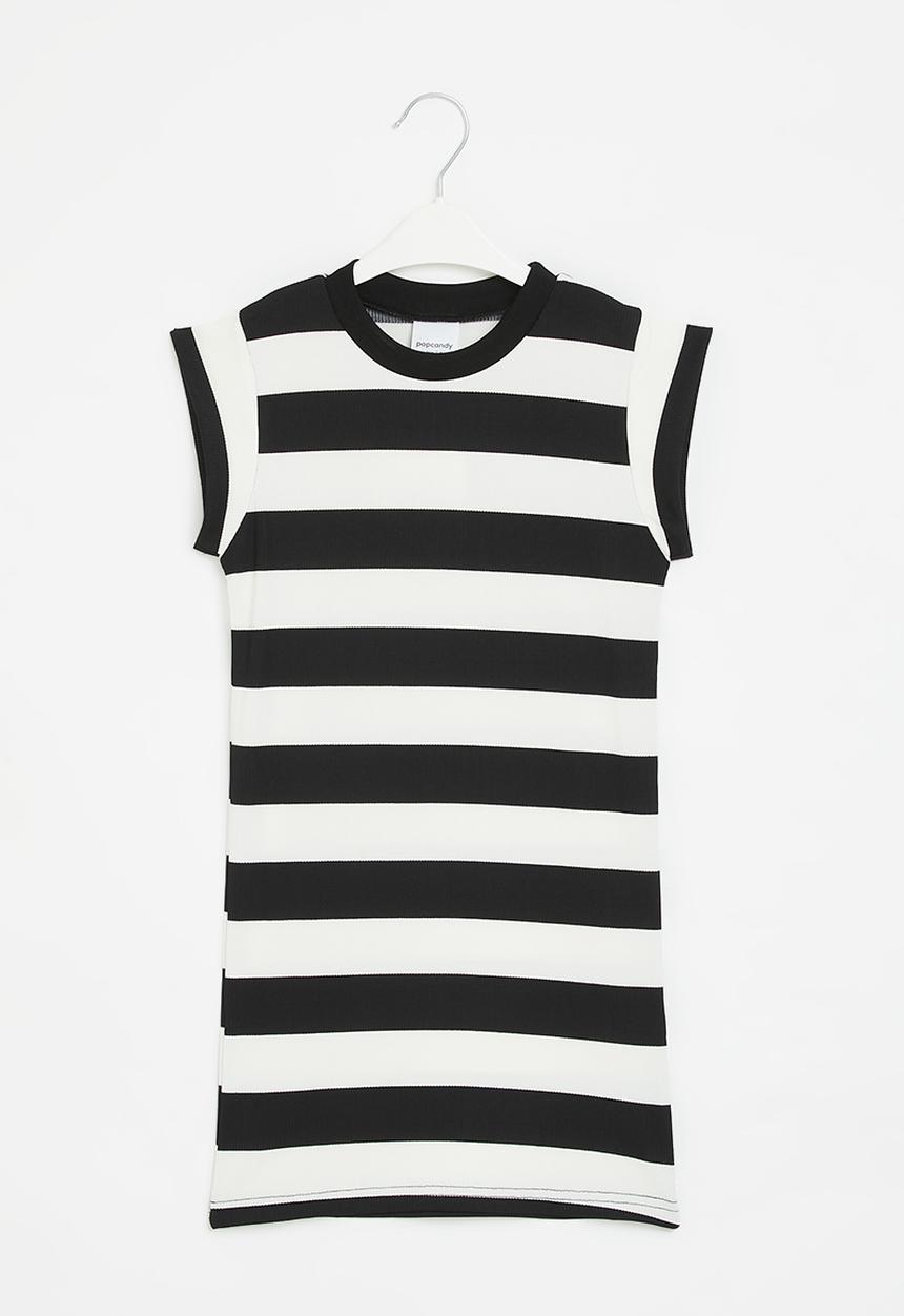 Pop Candy - Stripe dress - black & white