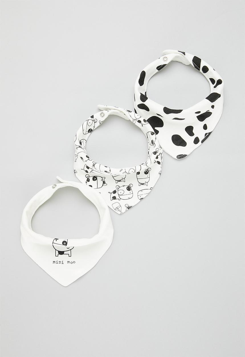 Pop Candy - 3 Pack bibs - white & black