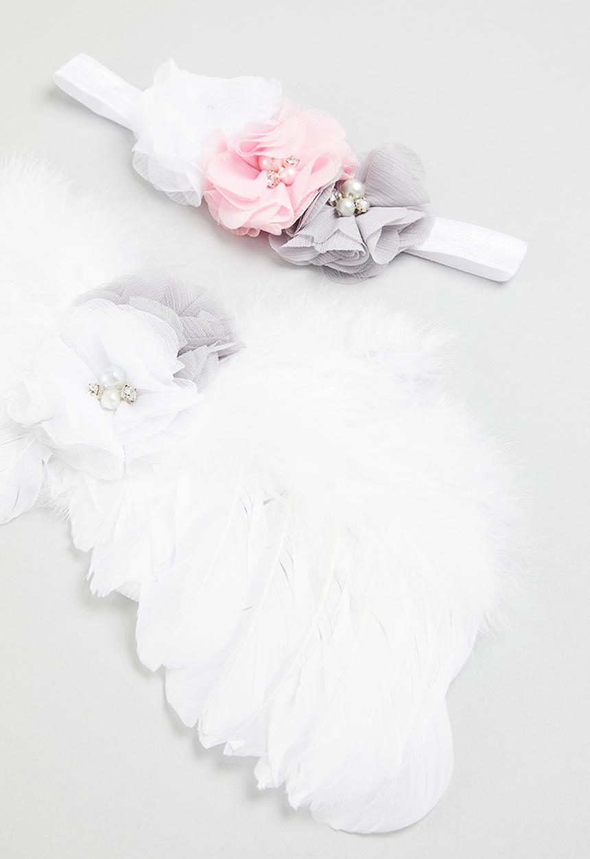 Pop Candy - Wings and headband set - white
