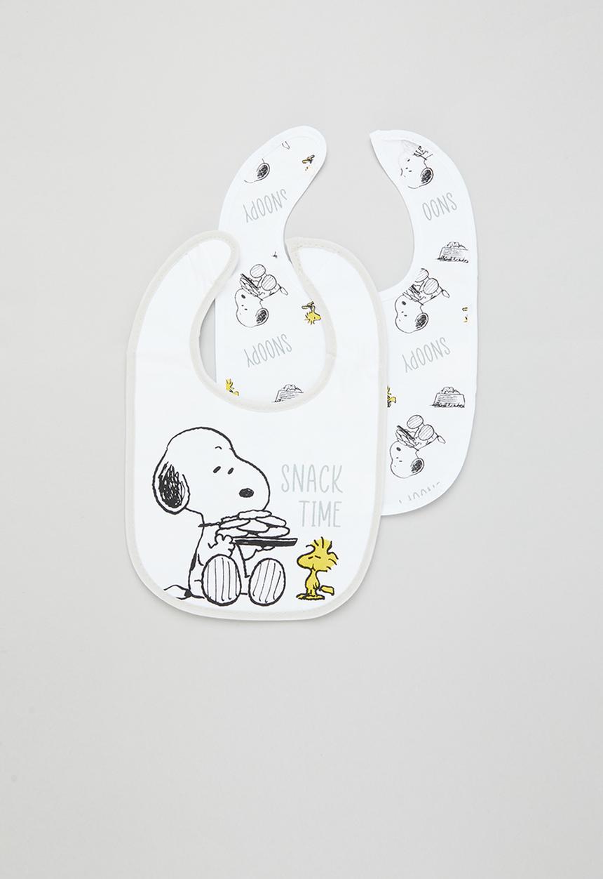 The Character Group (Legacy) - Snoopy 2pk jersey bib - white