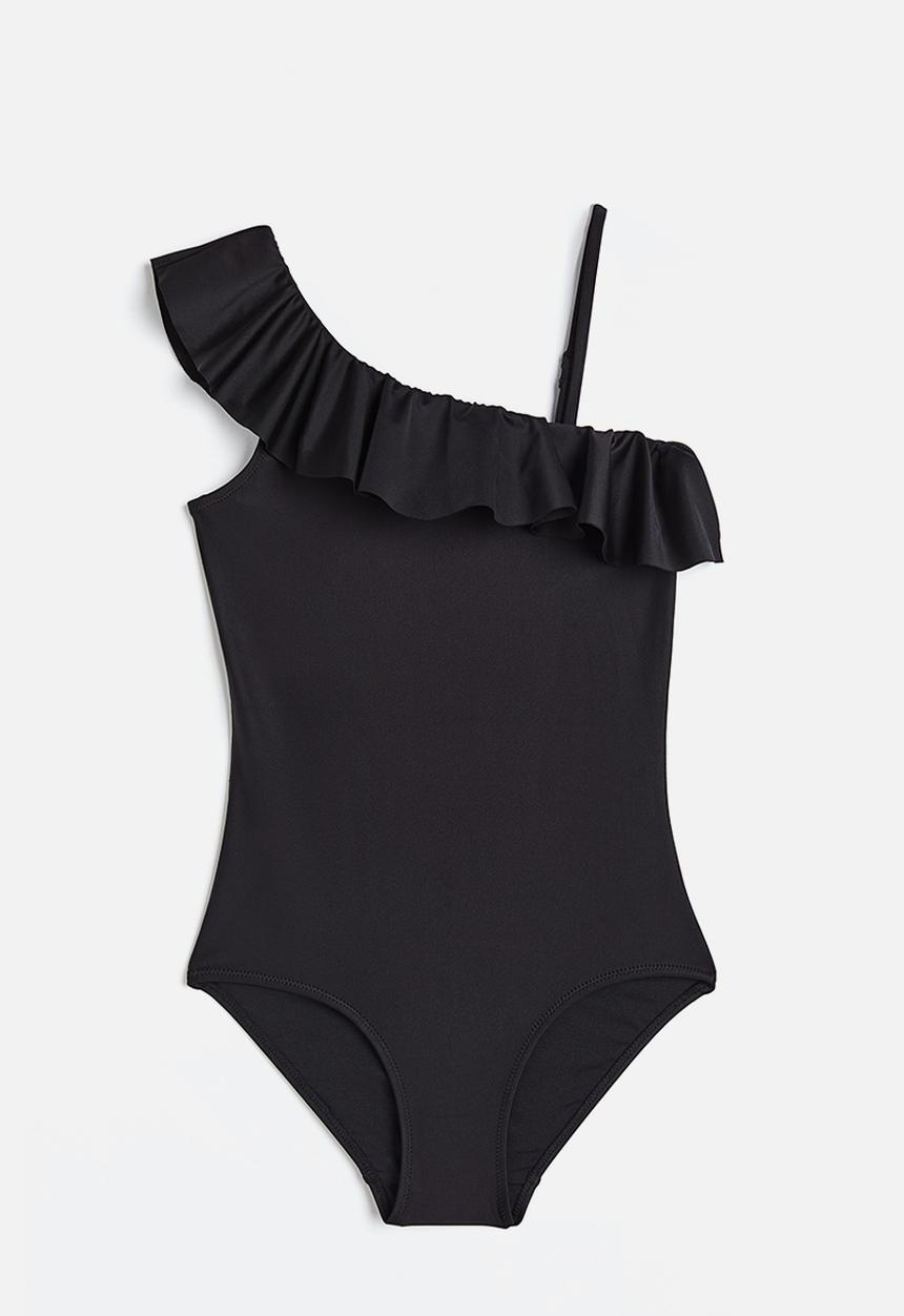 H&M - One-shoulder swimsuit - black