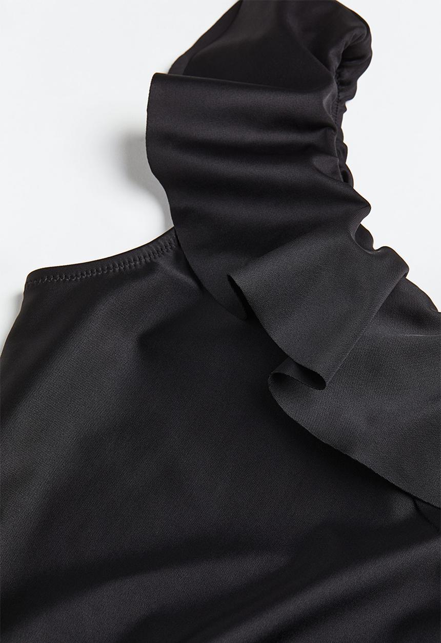 H&M - One-shoulder swimsuit - black