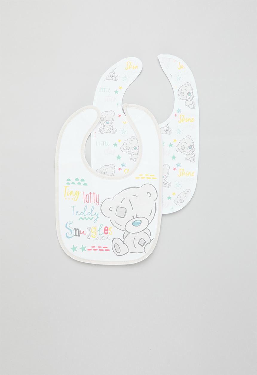 The Character Group (Legacy) - Tiny tatty teddy 2pk jersey bib - grey
