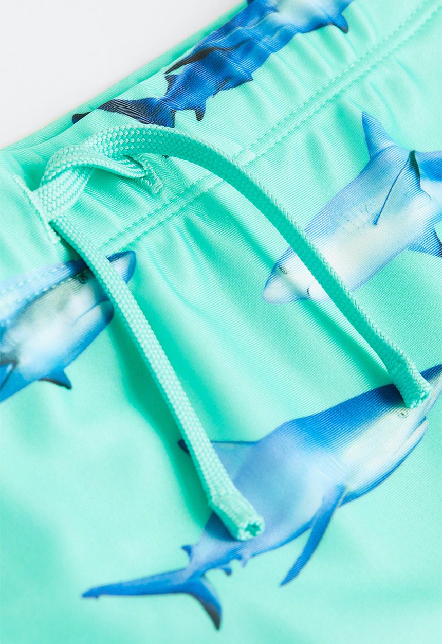 H&M - Swimming trunks - mint green & sharks 