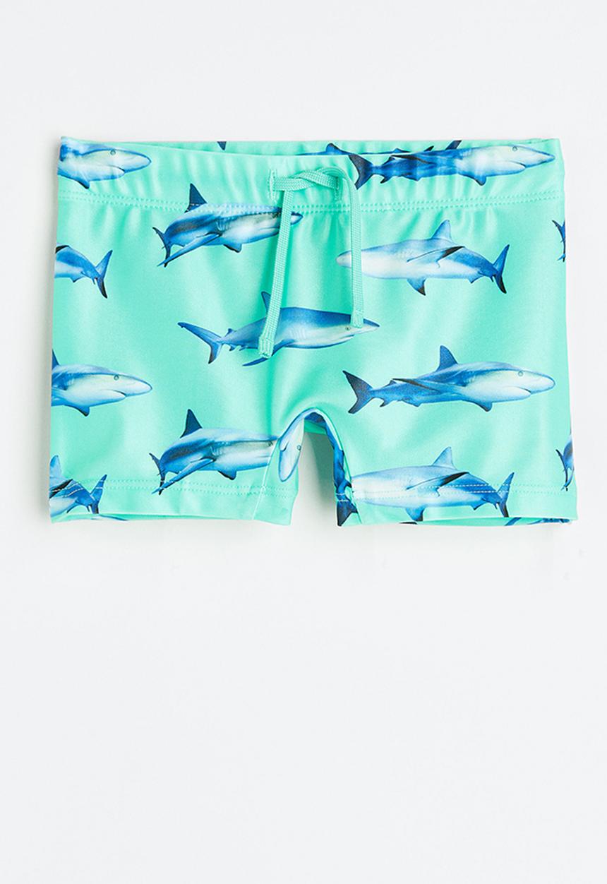 H&M - Swimming trunks - mint green & sharks 
