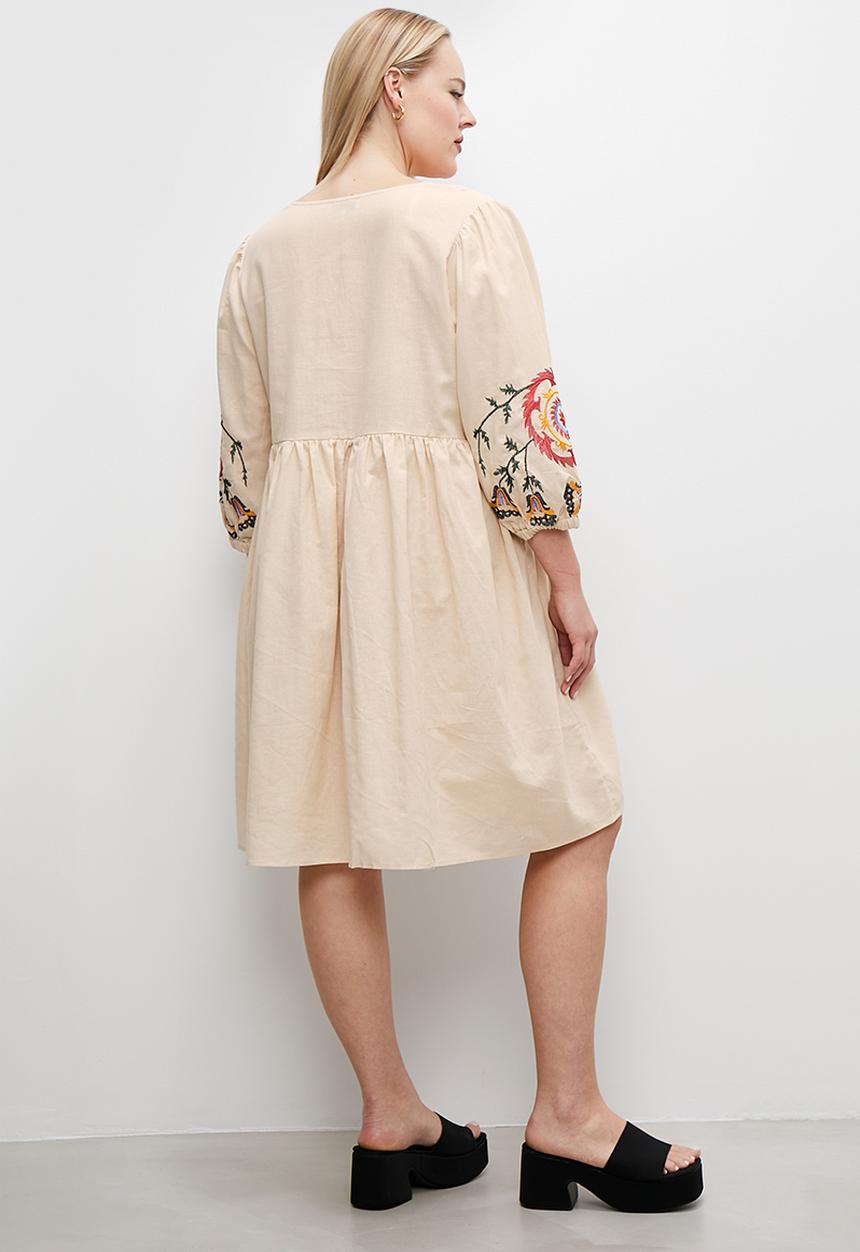Superbalist - A-line boho mini dress - ecru