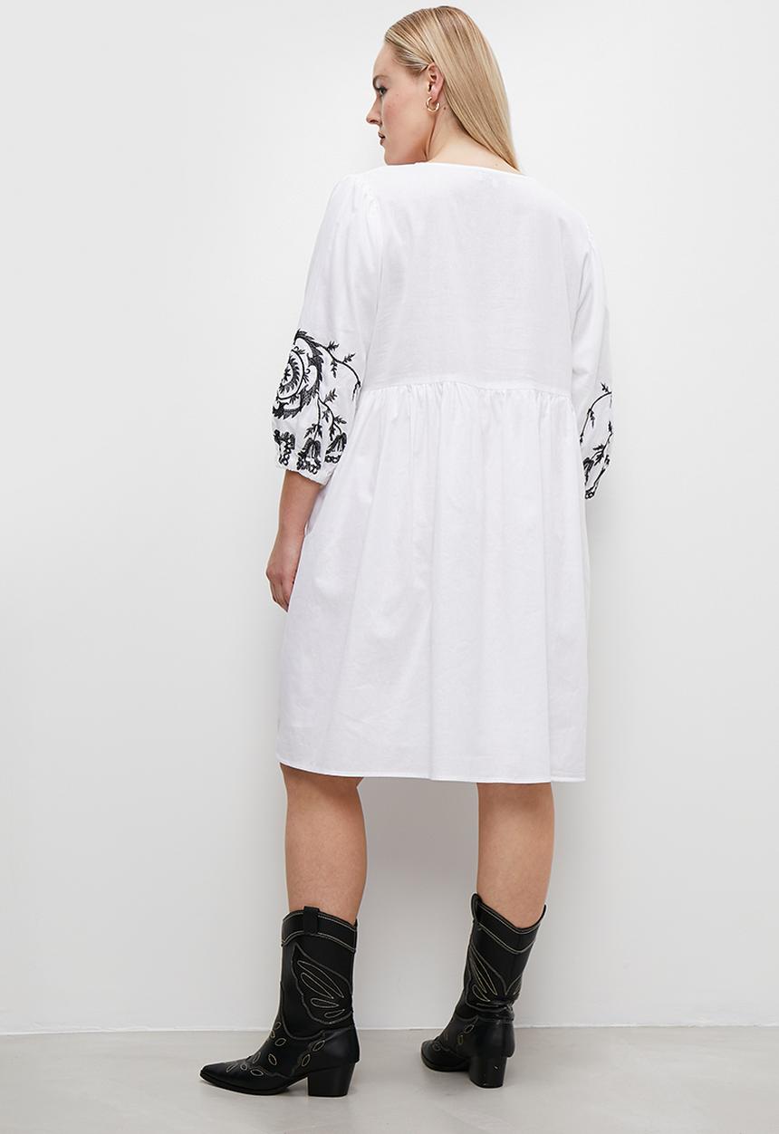 Superbalist - A-line boho mini dress - white