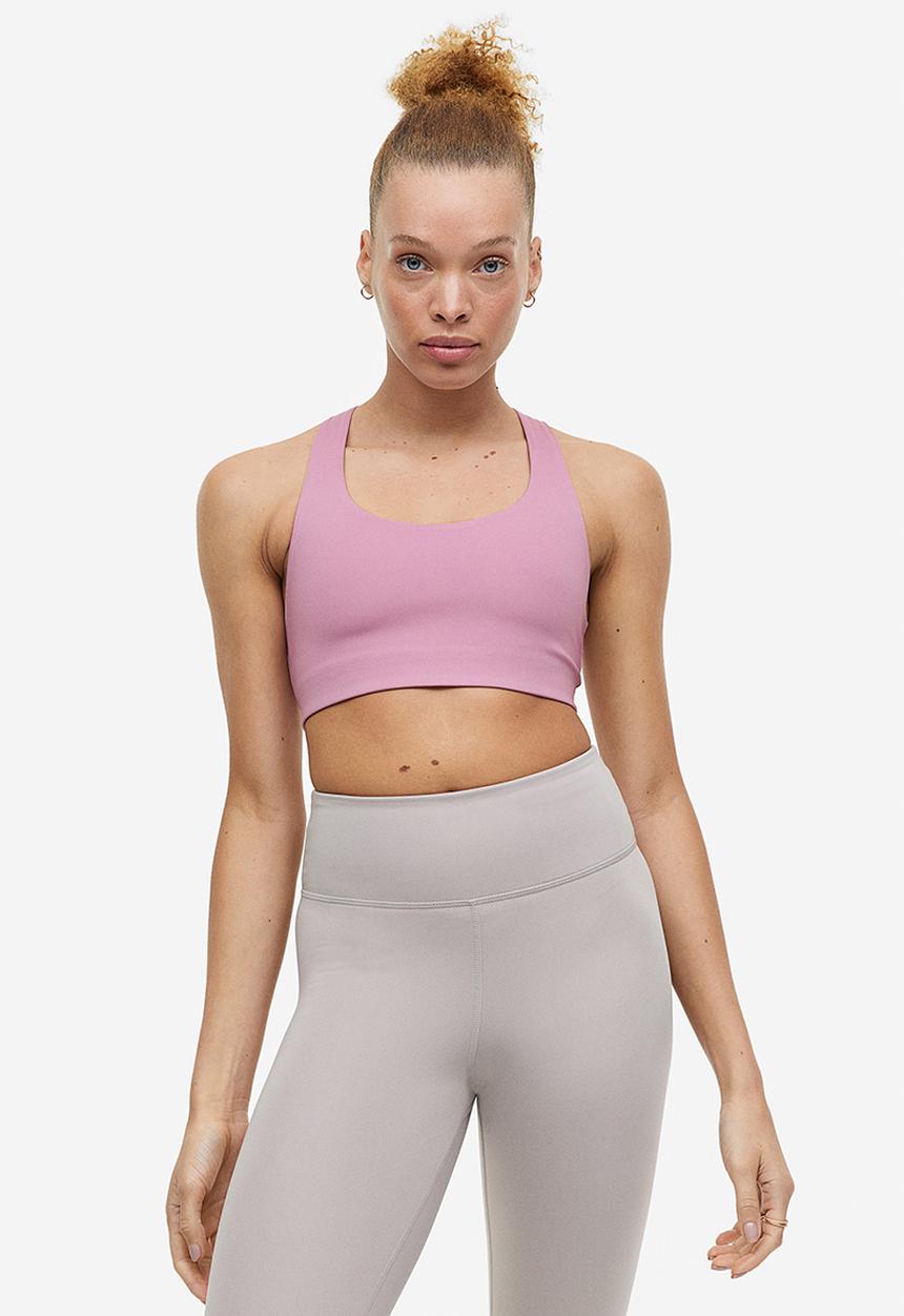 H&M - Drymove™ medium support sports bra - pink