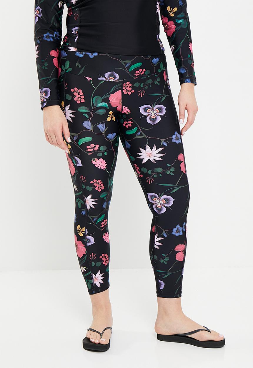 Lizzy - Plus Bel-anna elasticated leggings - Dark Indigenous Floral
