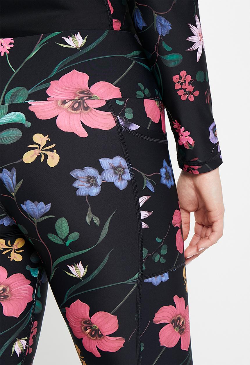 Lizzy - Plus Bel-anna elasticated leggings - Dark Indigenous Floral