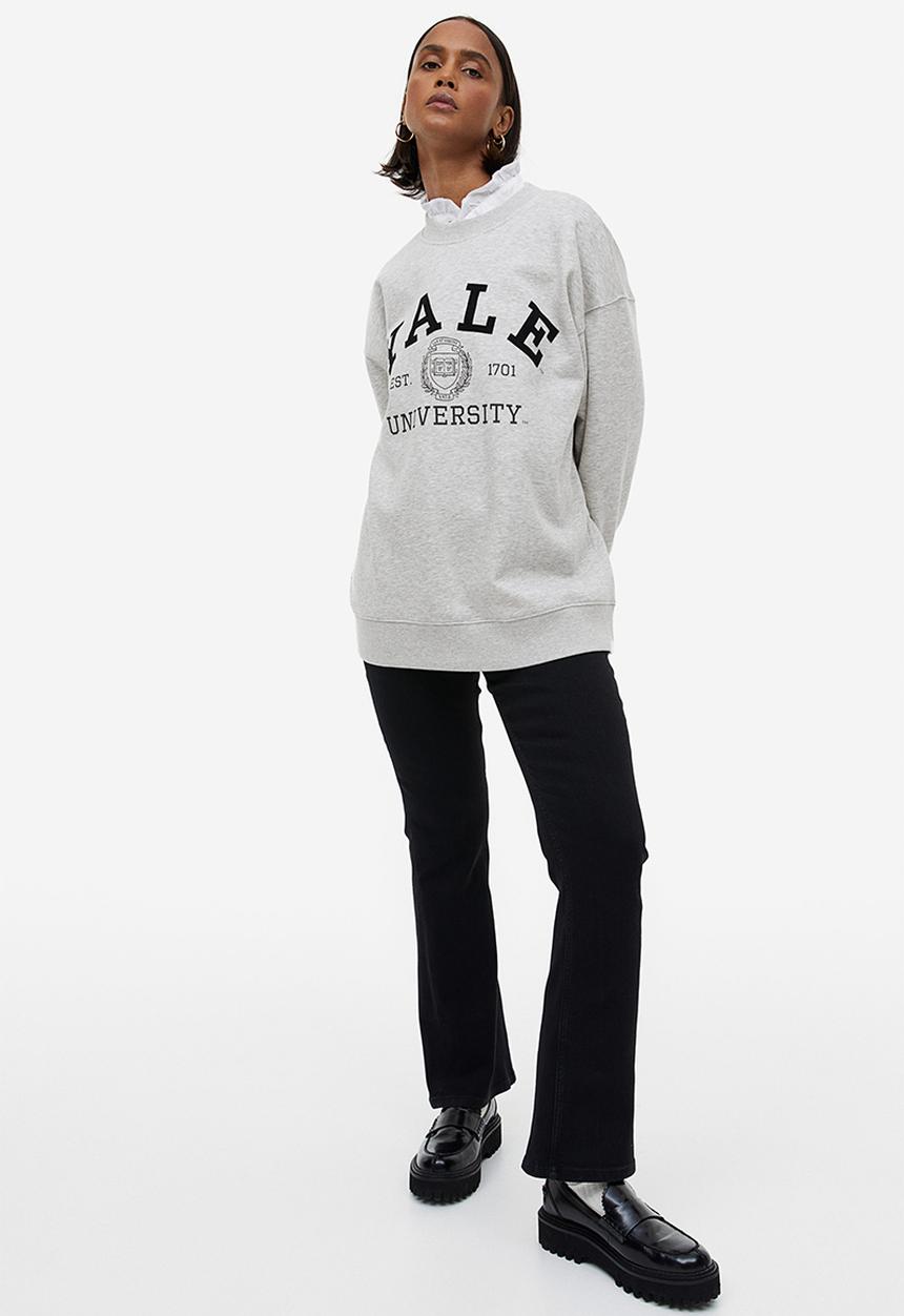 H&M - Oversized sweatshirt - light grey marl yale
