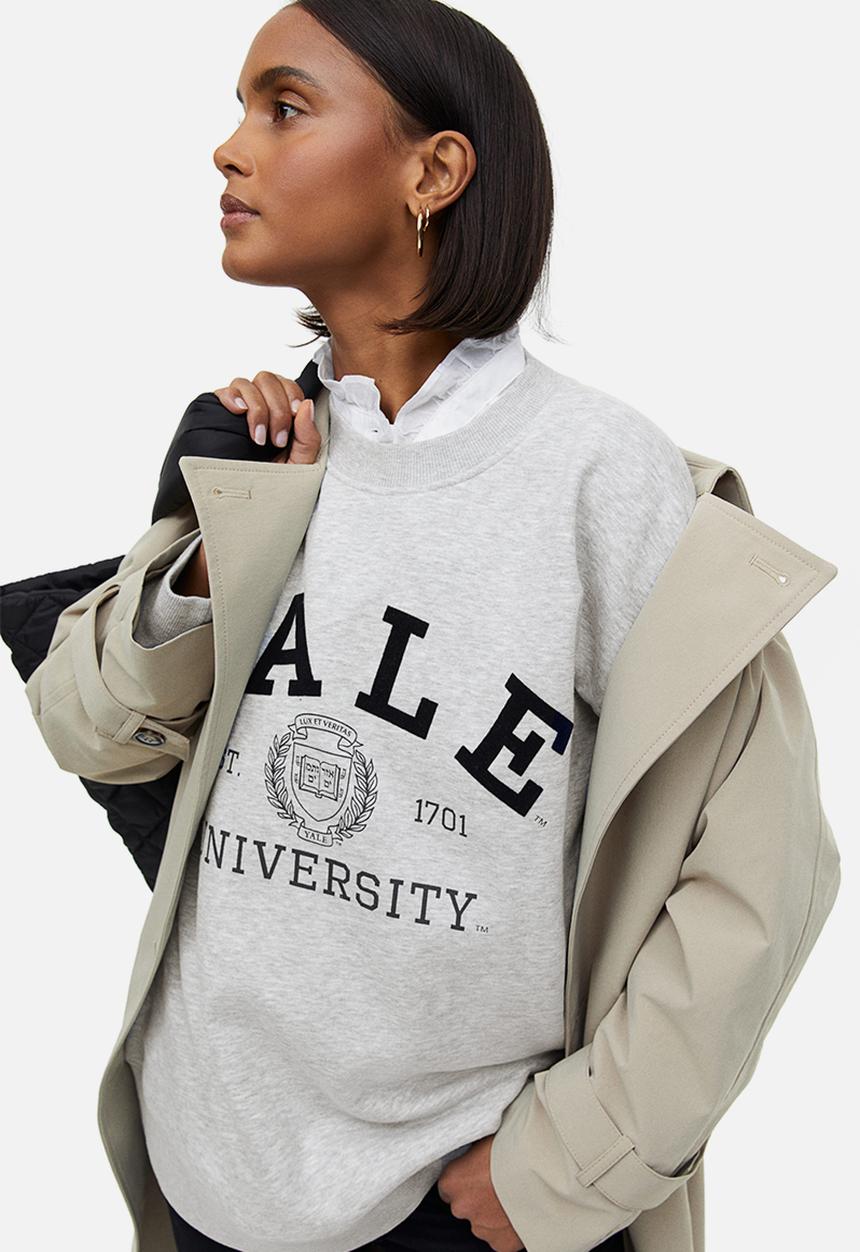 H&M - Oversized sweatshirt - light grey marl yale