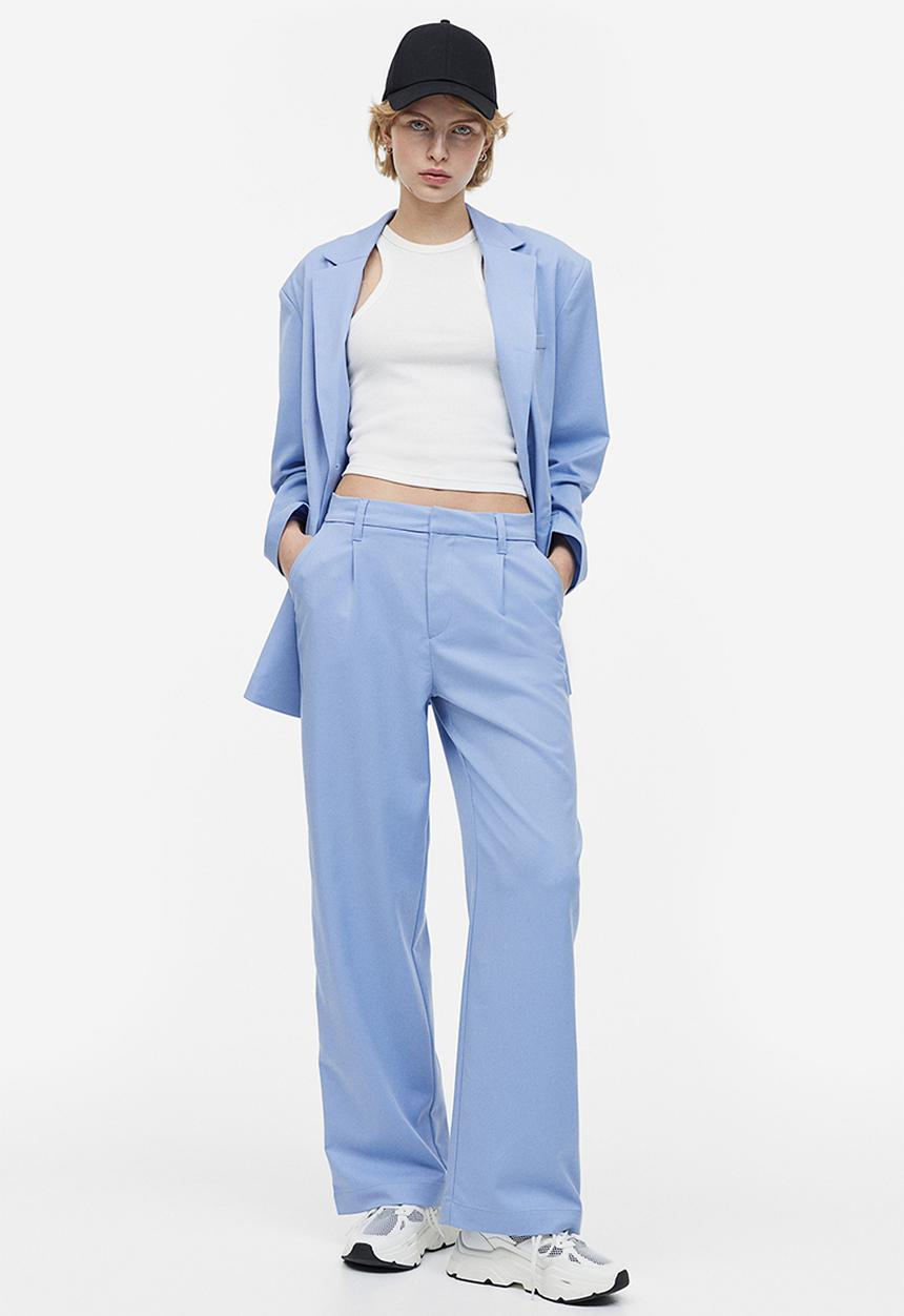 H&M - Tailored trousers - light blue