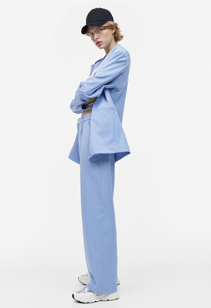 H&M - Tailored trousers - light blue