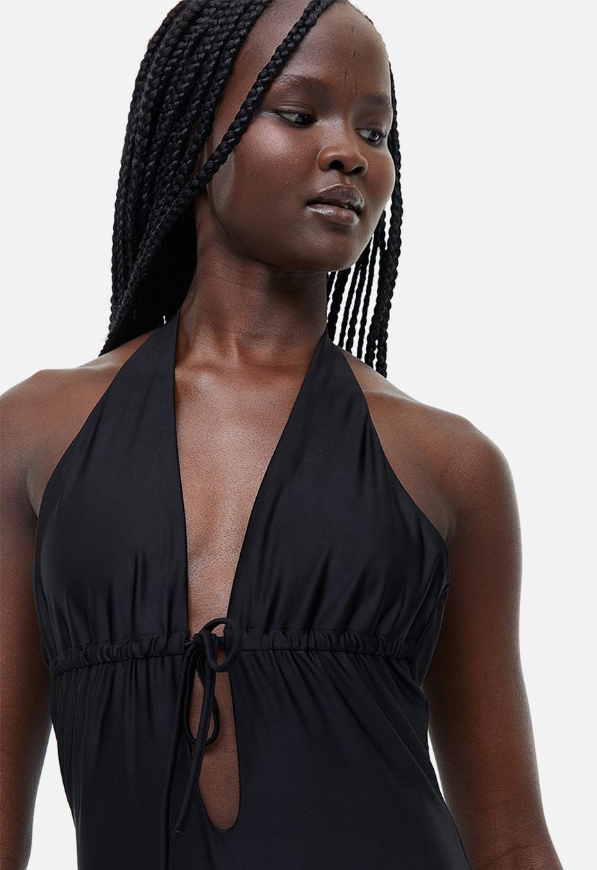 H&M - High leg swimsuit - black