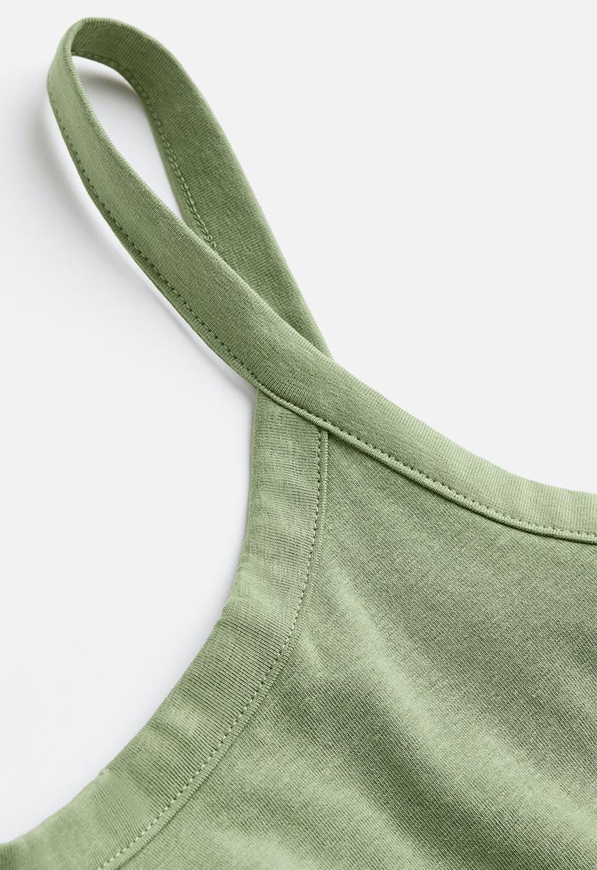 H&M - Cotton vest top - light khaki green
