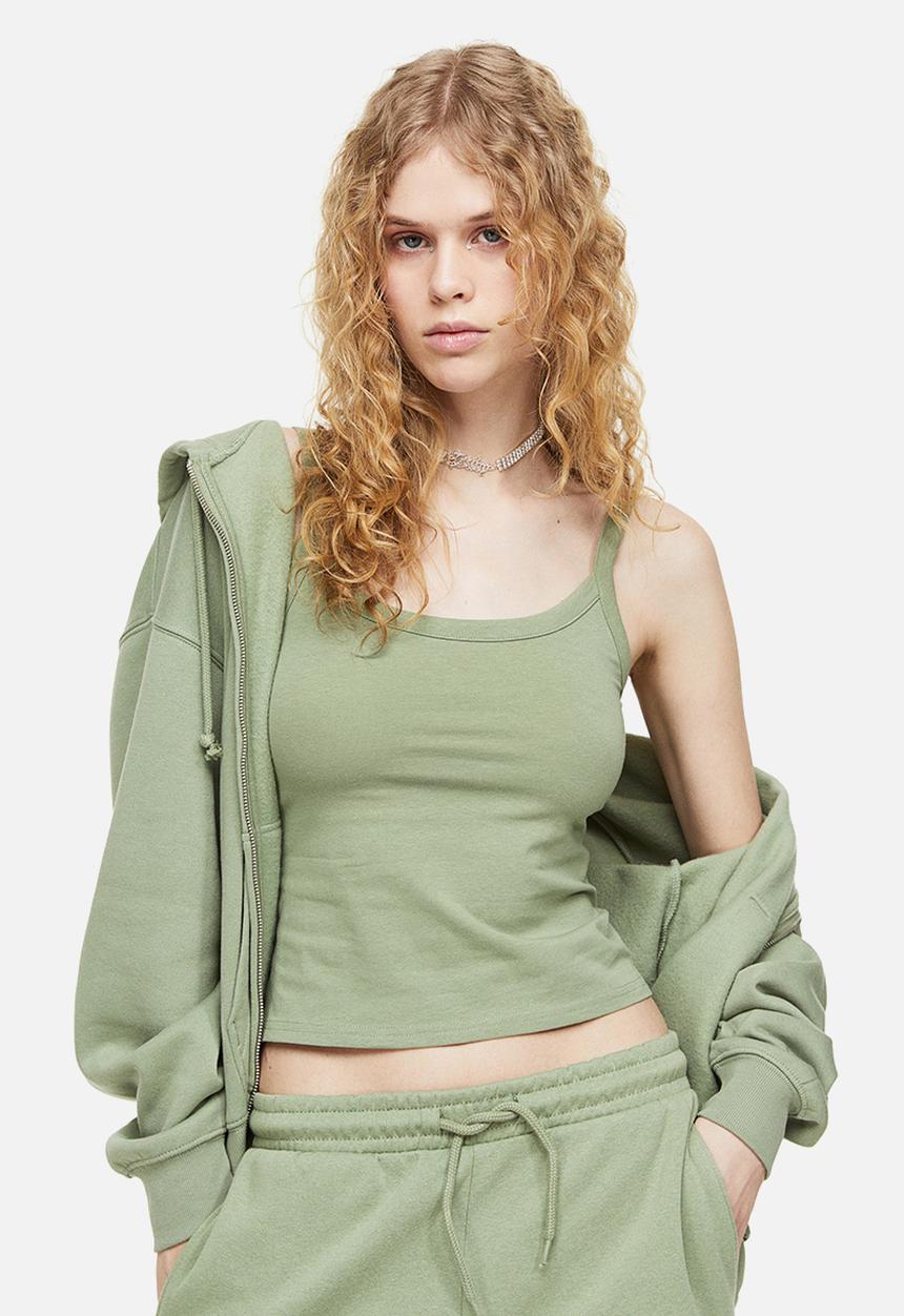 H&M - Cotton vest top - light khaki green