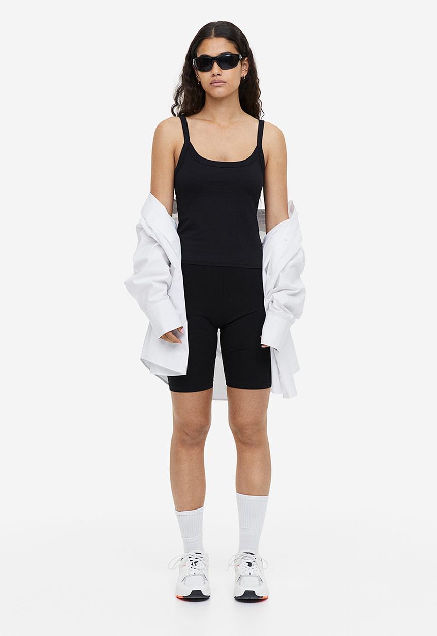 H&M - Cotton vest top - black