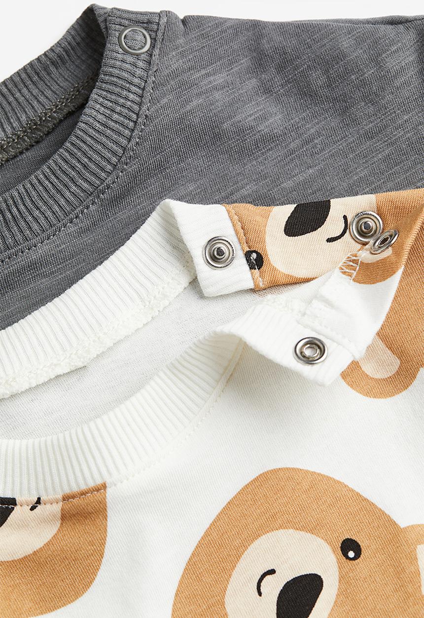 H&M - 2 Pack t-shirts - white bears 
