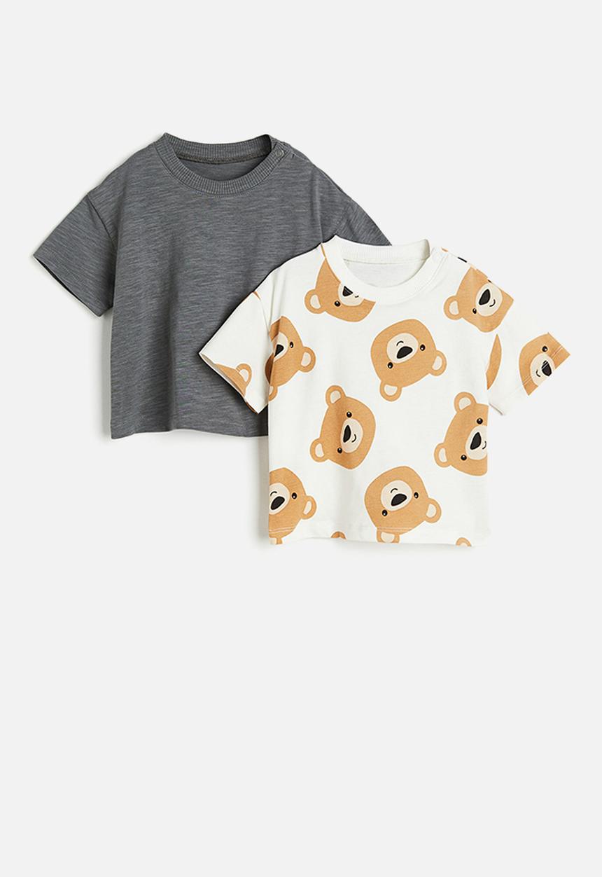 H&M - 2 Pack t-shirts - white bears 