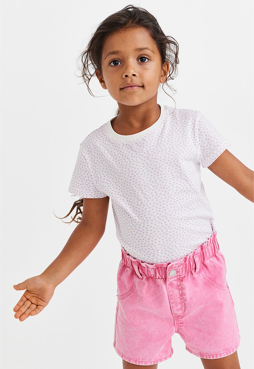 H&M - 2 Pack cotton t-shirts - light purple hearts