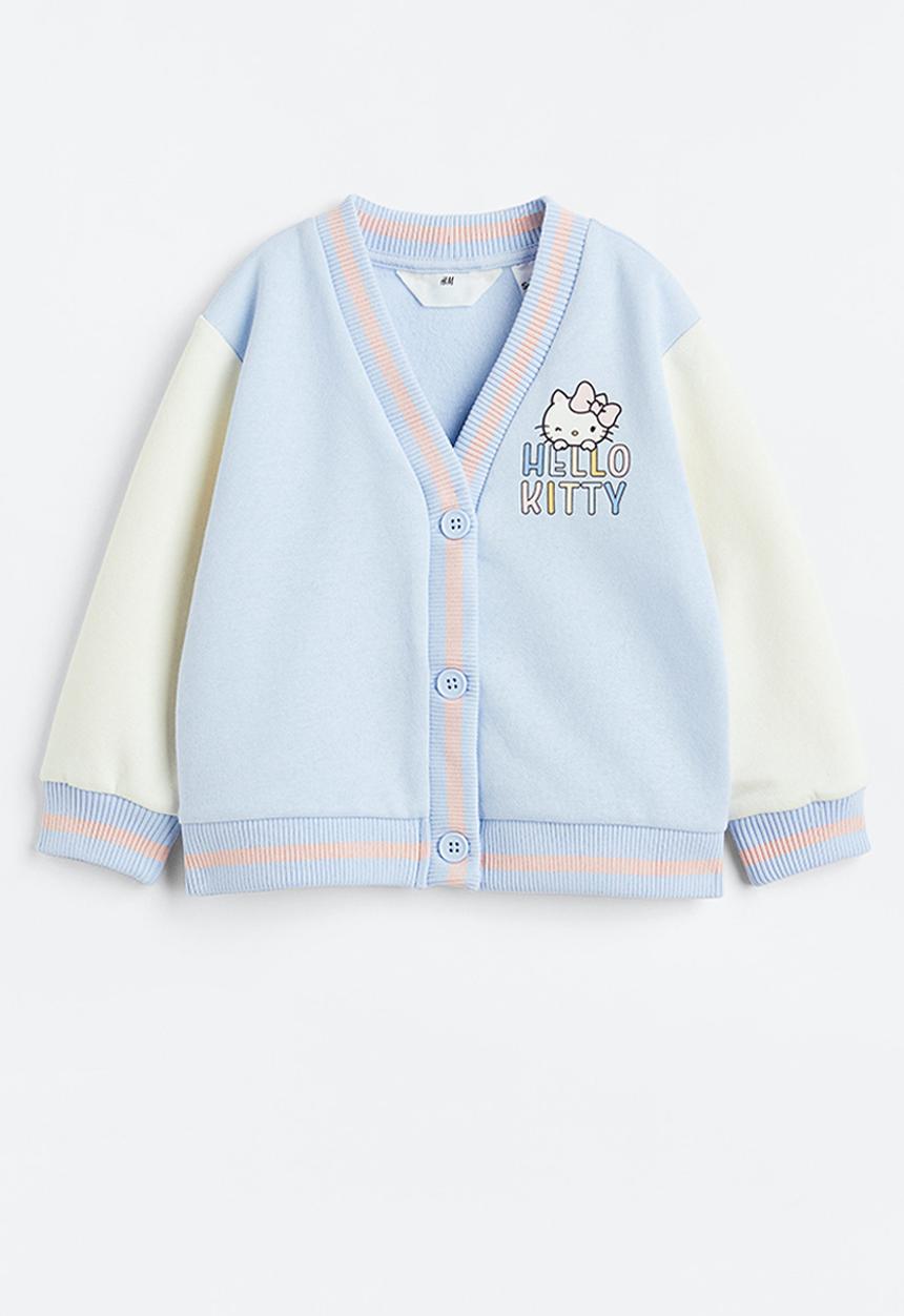 H&M - Printed cardigan - light blue hello kitty 
