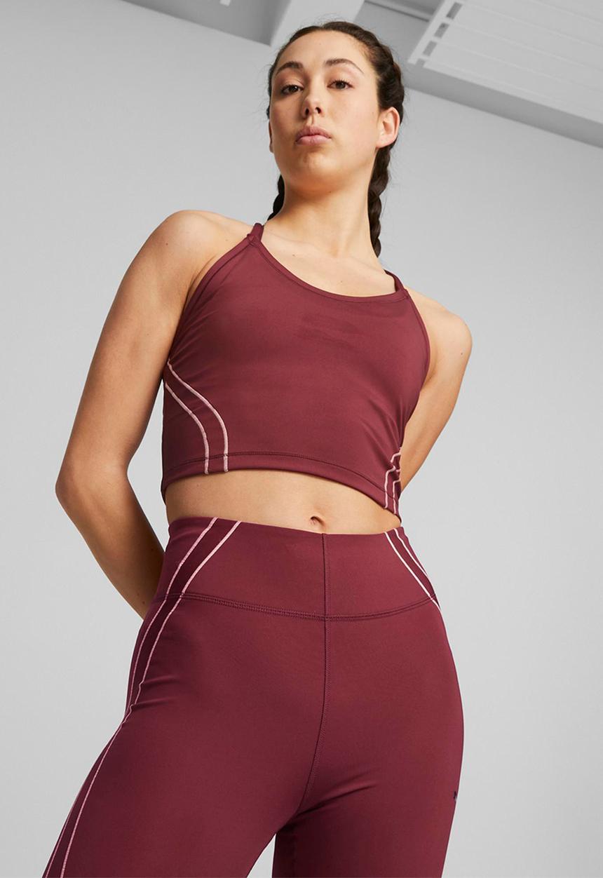 PUMA - Studio ultrabare crop top - dark jasper