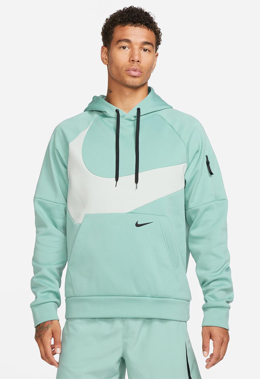 Nike - Therma-FIT pullover fitness swoosh hoodie- blue