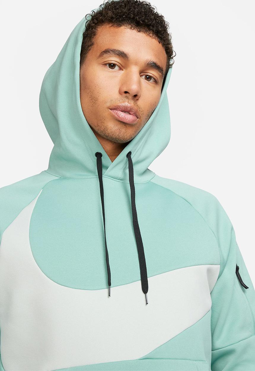 Nike - Therma-FIT pullover fitness swoosh hoodie- blue