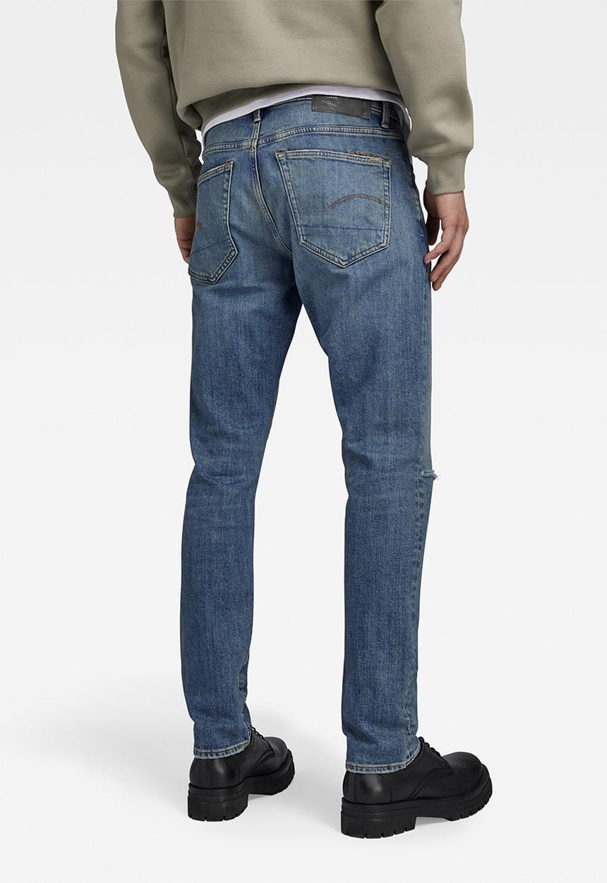G-STAR - 3301 Slim Sapa stretch denim r - antique faded oasis ripped