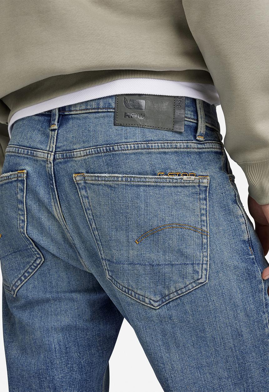 G-STAR - 3301 Slim Sapa stretch denim r - antique faded oasis ripped