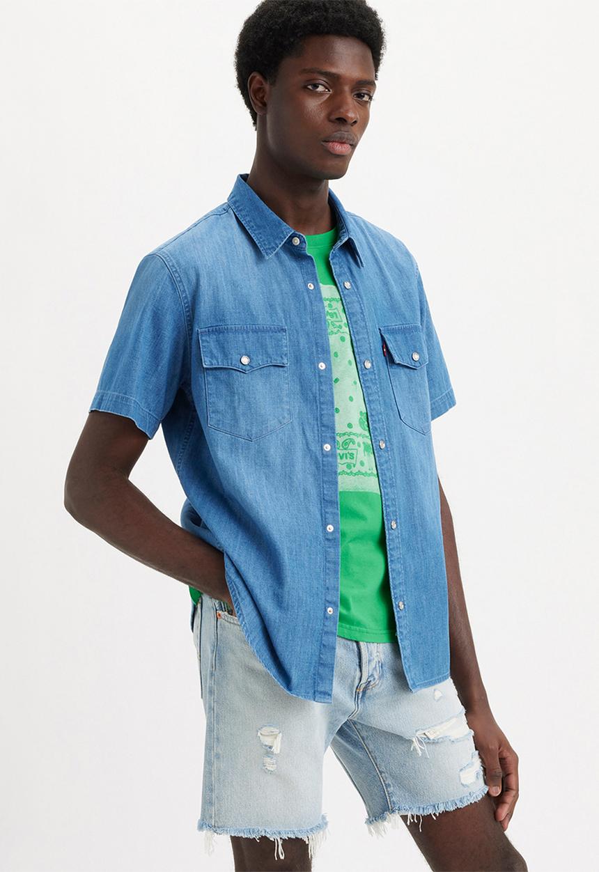 Levi’s® - Short sleeve relaxed fit western - tombstone stone