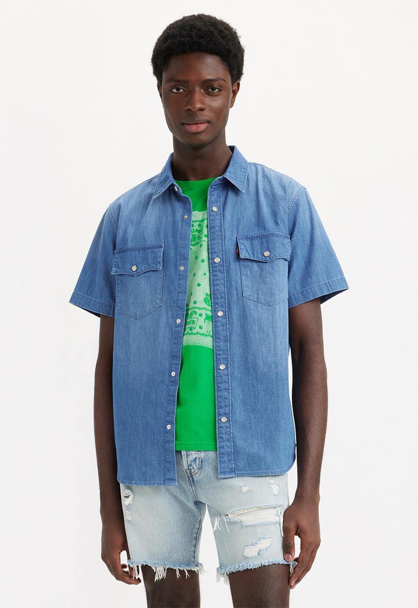 Levi’s® - Short sleeve relaxed fit western - tombstone stone