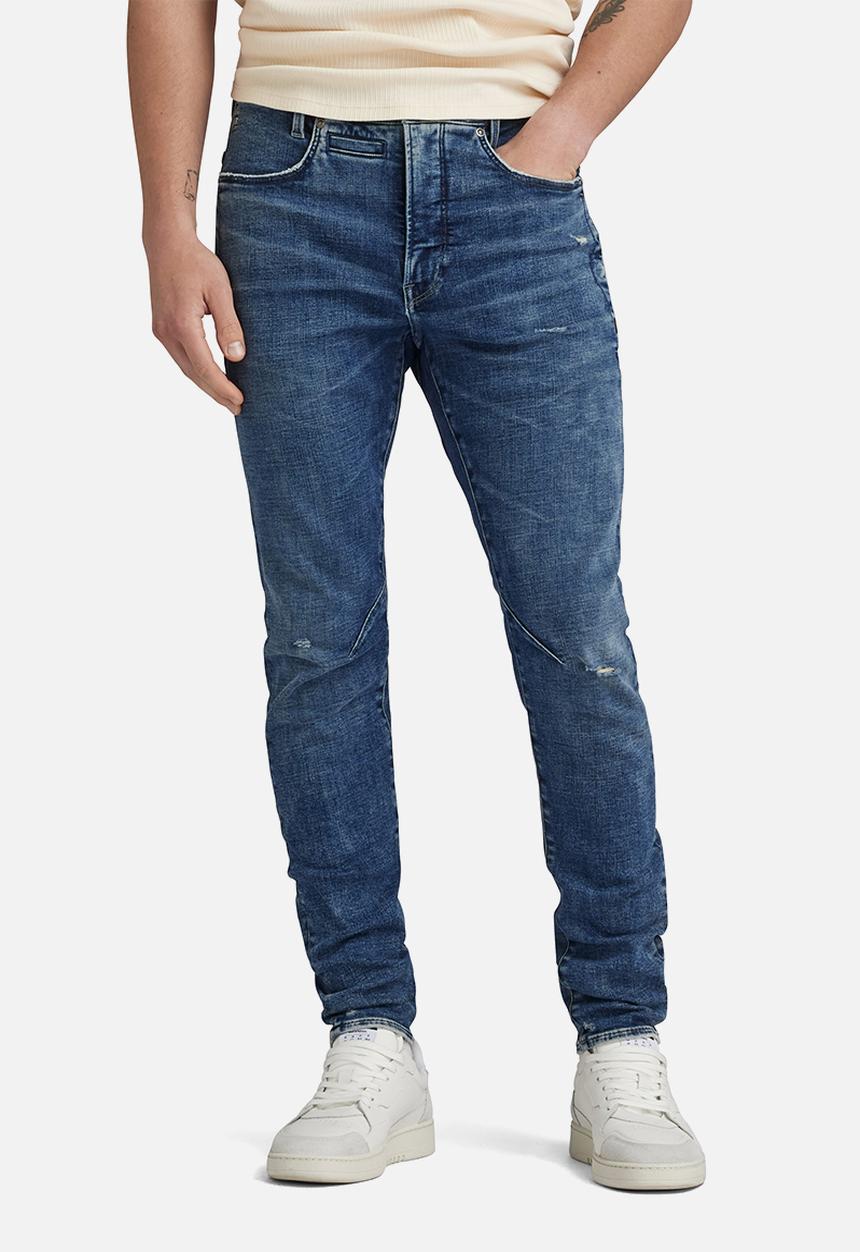 G-STAR - D-Staq 3D Slim Heavy elto pure superstretch - antique faded orinoco blue destroyed