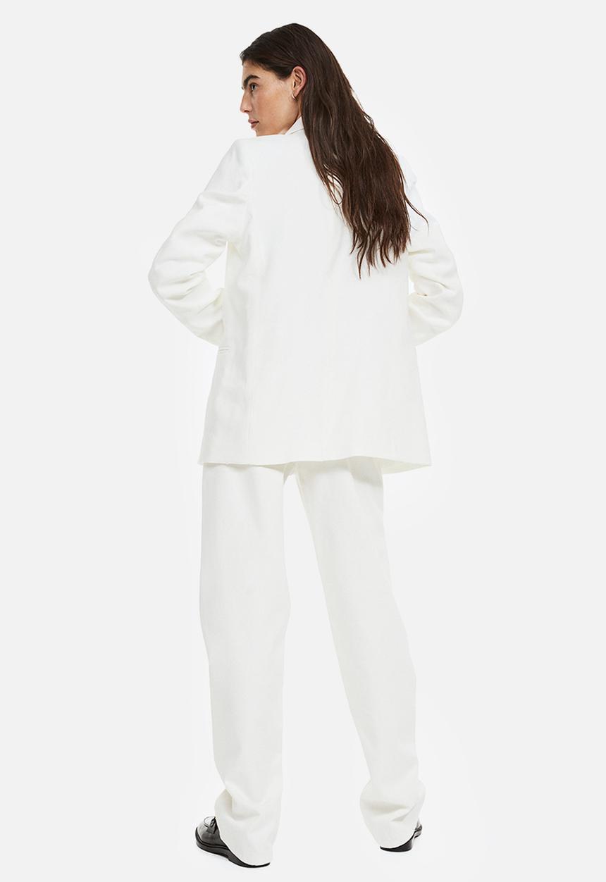H&M - Double-breasted blazer - white