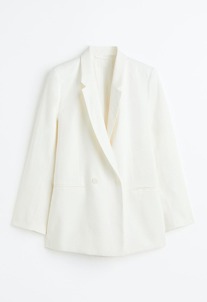 H&M - Double-breasted blazer - white