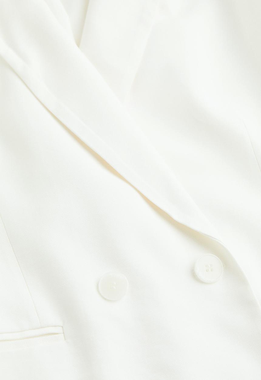 H&M - Double-breasted blazer - white