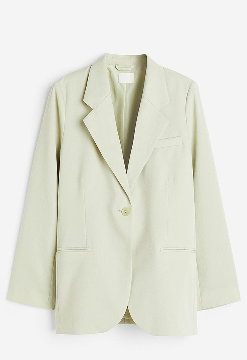 H&M - Single-breasted blazer - light green