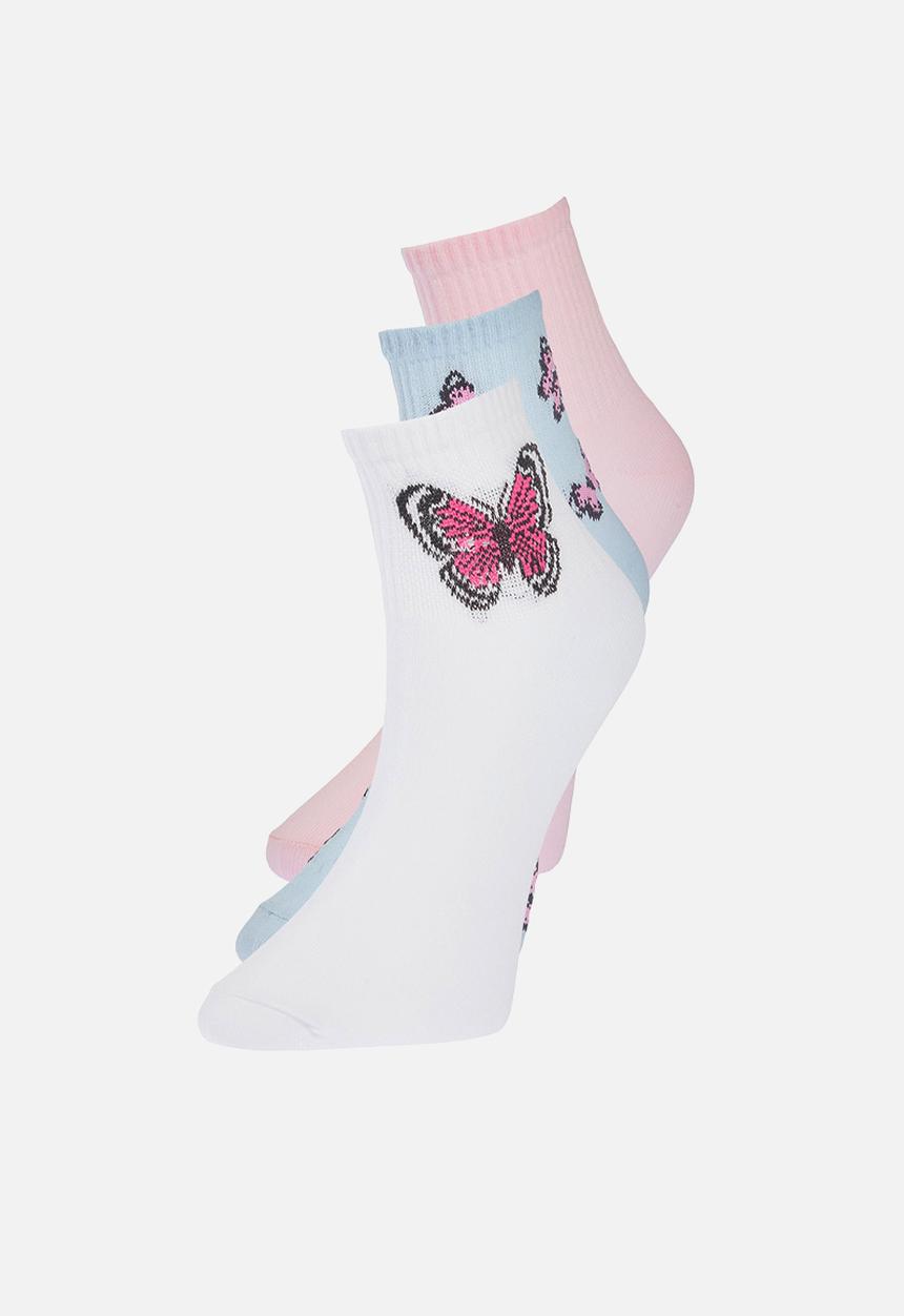 Trendyol - 3 Pack butterfly socks - multi